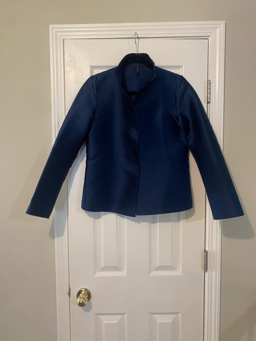 Katharina Hovman Royal Blue Silk/Polyester Blazer/Jacket Size 6 US